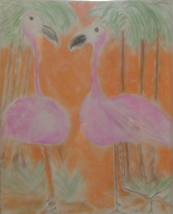 Ed's Flamingo (Pastel)